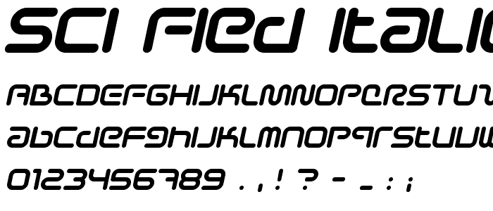 Sci Fied Italic font